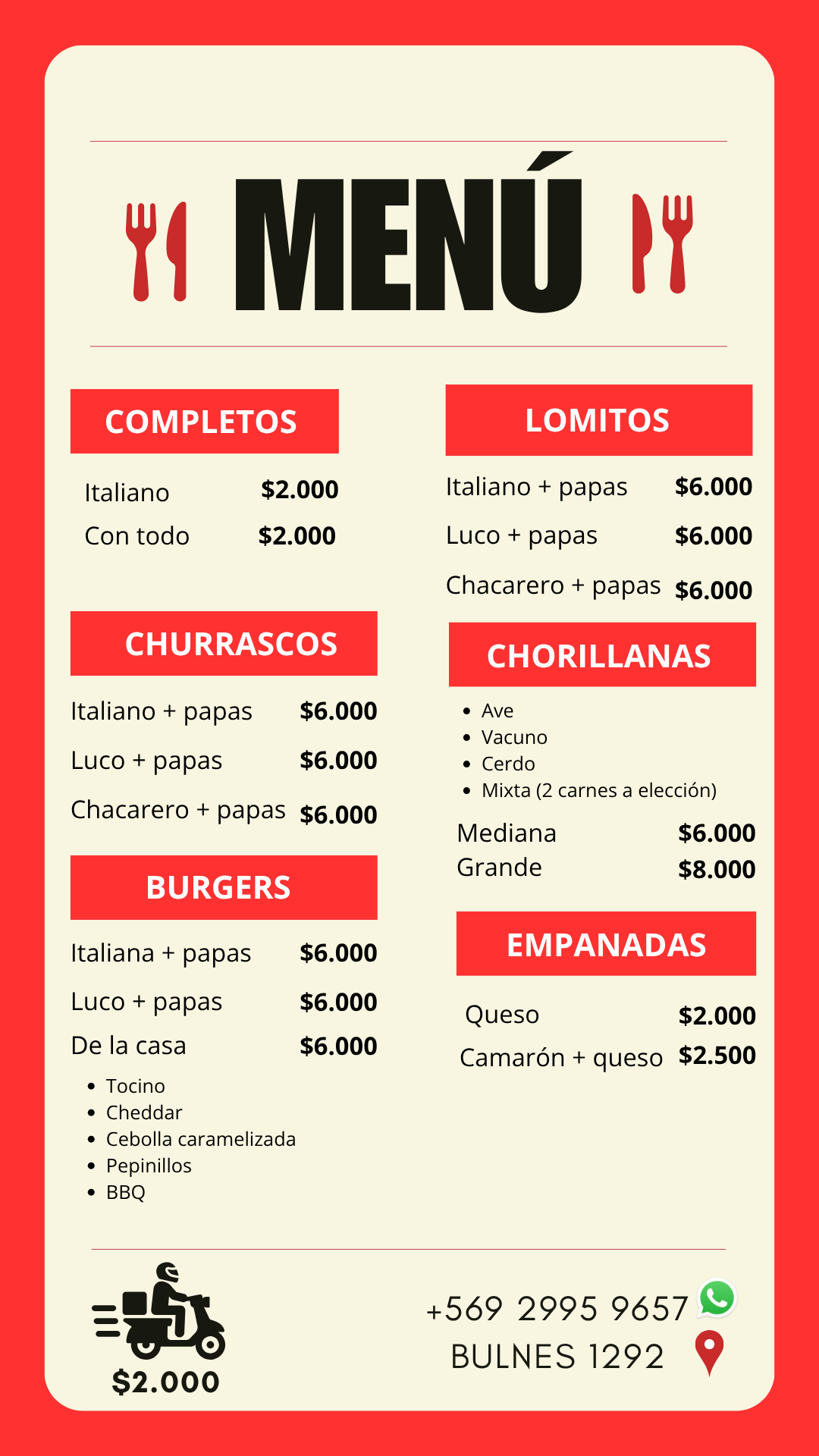 Menú General